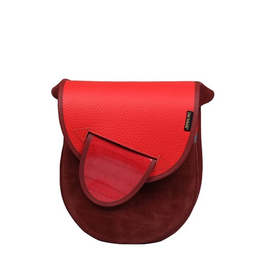 bordowa torebka damska skórzana na ramię  City Light ze sklepu Słoń Torbalski w kategorii Listonoszki - zdjęcie 187506710