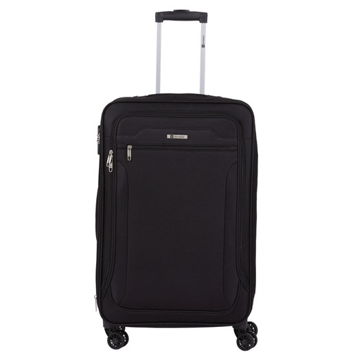 czarna walizka średnia materiałowa miękka 70 cm z poszerzeniem ze sklepu Słoń Torbalski w kategorii Walizki - zdjęcie 187506723