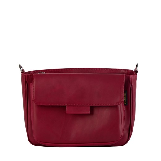 czerwona torebka damska skórzana na ramię, model Anna ze sklepu Słoń Torbalski w kategorii Listonoszki - zdjęcie 187506731