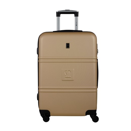 beżowa walizka średnia  Art Class Collection 64 cm ze sklepu Słoń Torbalski w kategorii Walizki - zdjęcie 187506733