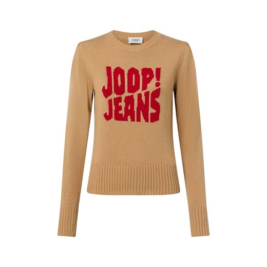 Joop Jeans Damski sweter z dzianiny - Kali Kobiety Bawełna wielbłądzi wzorzysty ze sklepu vangraaf w kategorii Swetry damskie - zdjęcie 187506751