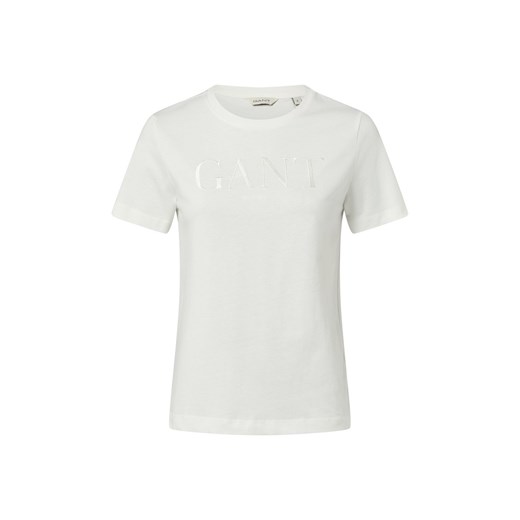 Gant Koszulka damska Kobiety Bawełna écru jednolity ze sklepu vangraaf w kategorii Bluzki damskie - zdjęcie 187506754