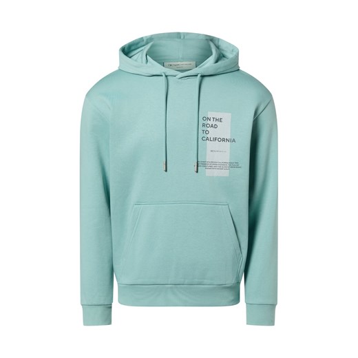 Tom Tailor Denim Męska bluza z kapturem Mężczyźni Bawełna turkusowy nadruk ze sklepu vangraaf w kategorii Bluzy damskie - zdjęcie 187506764
