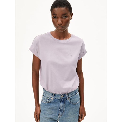 ARMEDANGELS Koszulka damska - IdAAra Kobiety Bawełna bzowy jednolity ze sklepu vangraaf w kategorii Bluzki damskie - zdjęcie 187506771