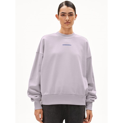 ARMEDANGELS Bluza damska - Alizaa Kobiety Bawełna bzowy nadruk ze sklepu vangraaf w kategorii Bluzy damskie - zdjęcie 187506774