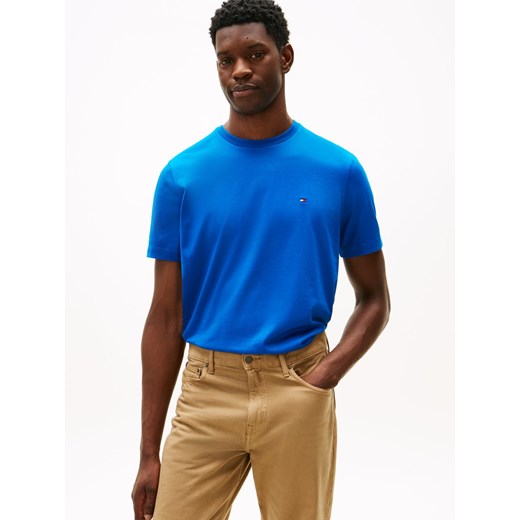 Tommy Hilfiger Koszulka męska Mężczyźni Bawełna indygo jednolity ze sklepu vangraaf w kategorii T-shirty męskie - zdjęcie 187506792