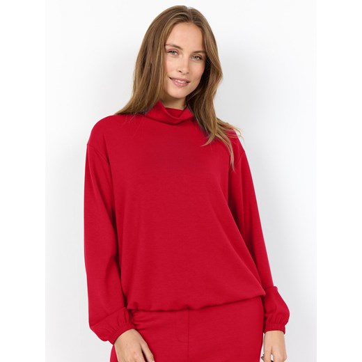 soyaconcept® Bluza damska - SC-Banu Kobiety Sztuczne włókno czerwony jednolity ze sklepu vangraaf w kategorii Bluzy damskie - zdjęcie 187506794