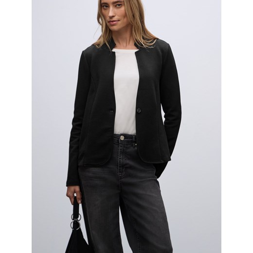 Street One Damska bluza dresowa Kobiety Bawełna czarny wypukły wzór tkaniny ze sklepu vangraaf w kategorii Marynarki damskie - zdjęcie 187506802