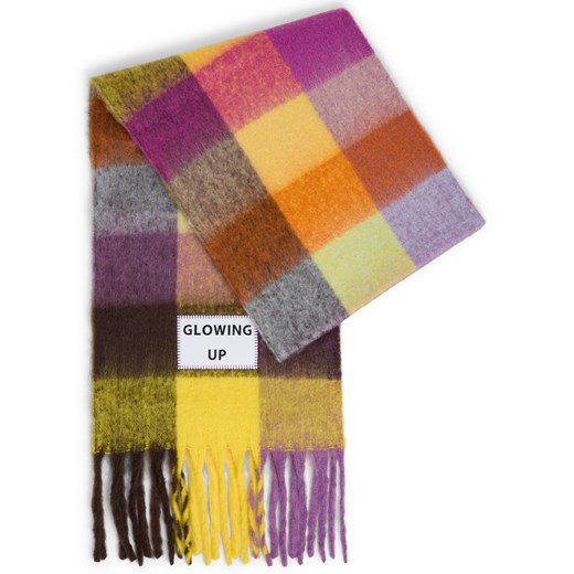 Verb To Do Damski tkany szalik Kobiety Sztuczne włókno lila w kratkę ze sklepu vangraaf w kategorii Szaliki i chusty damskie - zdjęcie 187506803