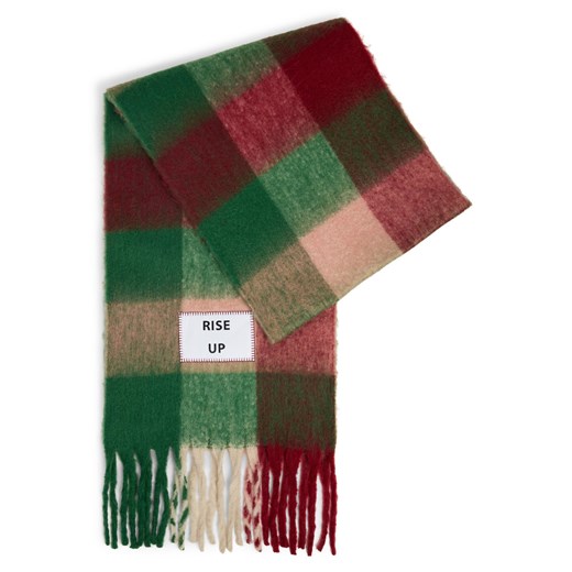 Verb To Do Damski tkany szalik Kobiety Sztuczne włókno zielony w kratkę ze sklepu vangraaf w kategorii Szaliki i chusty damskie - zdjęcie 187506813