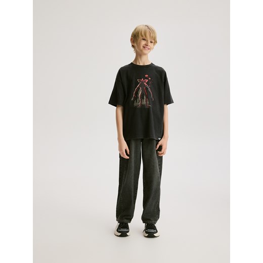 Reserved - T-shirt Stranger Things - czarny ze sklepu Reserved w kategorii T-shirty chłopięce - zdjęcie 187507230