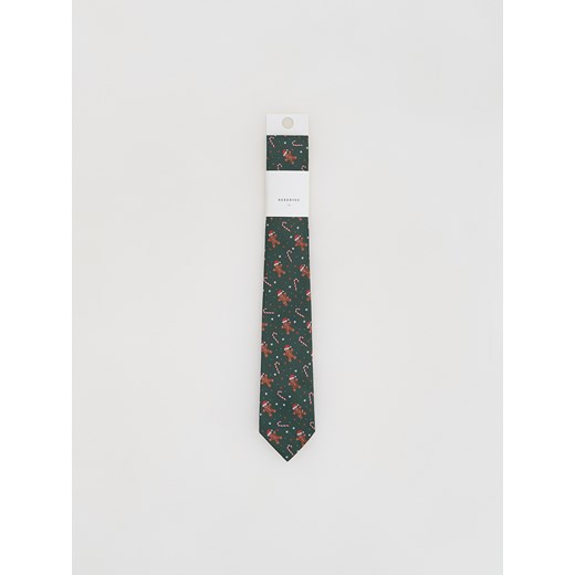 Reserved - Świąteczny krawat - ciemny turkus Reserved ONE SIZE Reserved