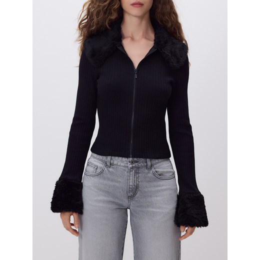 Reserved - Sweter z kołnierzem - czarny ze sklepu Reserved w kategorii Swetry damskie - zdjęcie 187507512