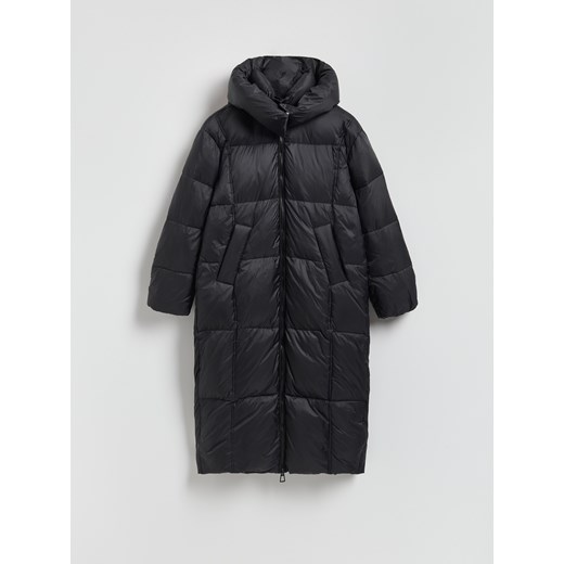 Reserved - Puchowa kurtka z kapturem - czarny ze sklepu Reserved w kategorii Płaszcze damskie - zdjęcie 187507550