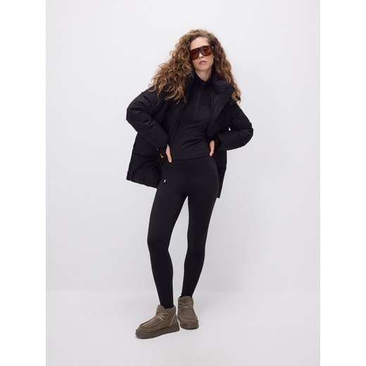 Reserved - Pikowana kurtka z odpinanym kapturem - czarny ze sklepu Reserved w kategorii Kurtki damskie - zdjęcie 187507763