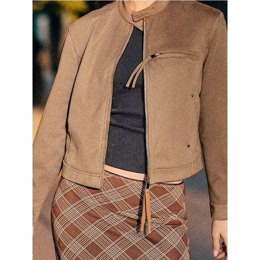 Sinsay - Kurtka ramoneska - brązowy ze sklepu Sinsay w kategorii Kurtki damskie - zdjęcie 187508181