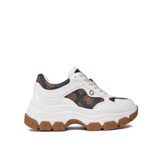 Guess Sneakersy Brecky3 FLPBR3 FAL12 Biały ze sklepu MODIVO w kategorii Buty sportowe damskie - zdjęcie 187508341