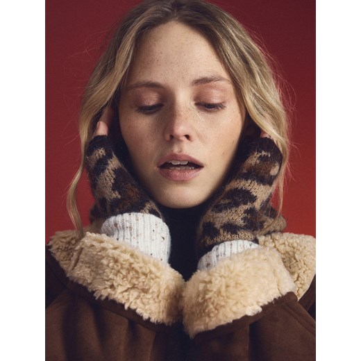 Reserved - Mitenki z wełną - wielobarwny ze sklepu Reserved w kategorii Rękawiczki damskie - zdjęcie 187508701