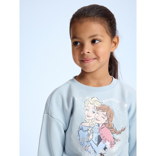 Reserved - Bluza z nadrukiem Kraina Lodu - jasnoniebieski ze sklepu Reserved w kategorii Bluzy dziewczęce - zdjęcie 187508790