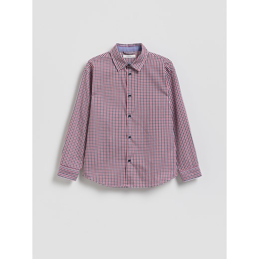 Reserved - Koszula w drobną kratę - czerwony ze sklepu Reserved w kategorii Koszule chłopięce - zdjęcie 187509004