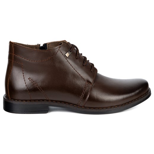 Klasyczne męskie trzewiki skórzane Olivier 337LU – model za kostkę ze sklepu butyolivier w kategorii Buty zimowe męskie - zdjęcie 187509081