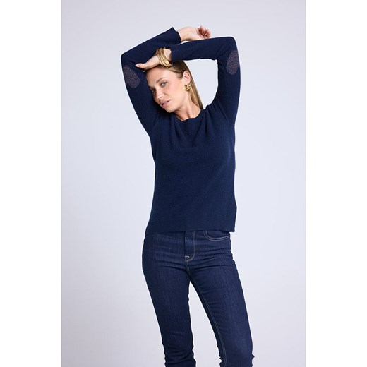 Maison Héritage Cashmere Kaszmirowy sweter w kolorze granatowym ze sklepu Limango Polska w kategorii Swetry damskie - zdjęcie 187509881