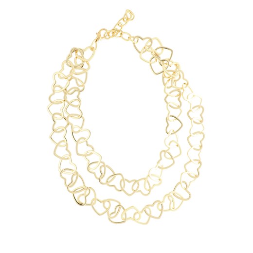 Naszyjnik w złotym kolorze z sercami w podwójnym splocie L’AF ze sklepu Eye For Fashion w kategorii Naszyjniki - zdjęcie 187510052