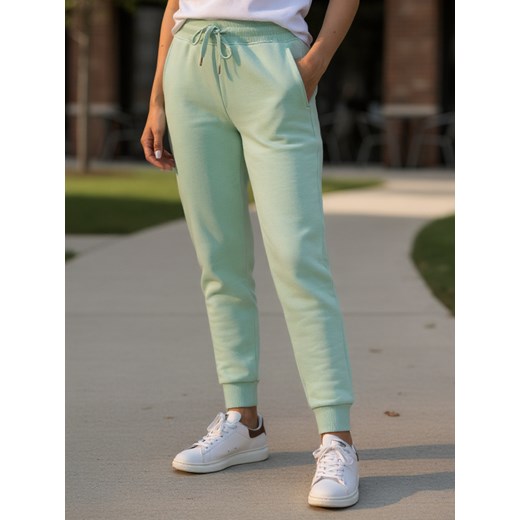 Spodnie damskie dresowe FITS miętowe Dstreet UY0587z ze sklepu DSTREET.PL w kategorii Spodnie damskie - zdjęcie 187510780