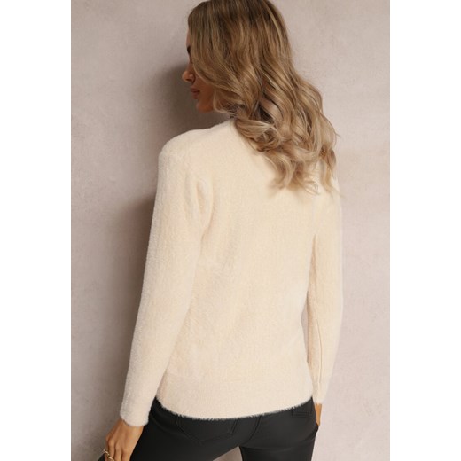 Beżowy Sweter Wełniany Elisabema Renee ONE SIZE renee.pl
