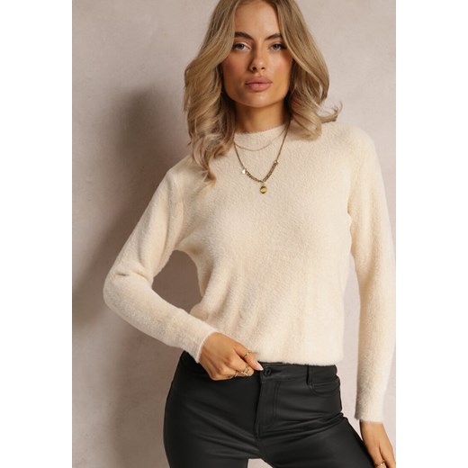 Beżowy Sweter Wełniany Elisabema ze sklepu renee.pl w kategorii Swetry damskie - zdjęcie 187510974