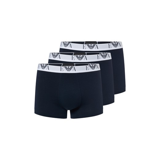 Emporio Armani Bokserki w 3-paku Mężczyźni Bawełna granatowy jednolity ze sklepu vangraaf w kategorii Majtki męskie - zdjęcie 187511013