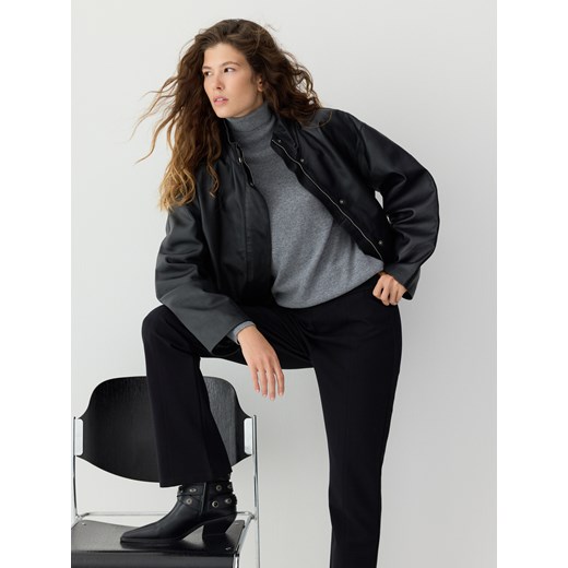 Reserved - Kurtka z owczej skóry - czarny ze sklepu Reserved w kategorii Kurtki damskie - zdjęcie 187511040