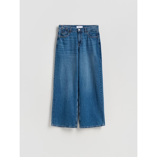 Reserved - Jeansy wide leg - niebieski ze sklepu Reserved w kategorii Jeansy damskie - zdjęcie 187511343