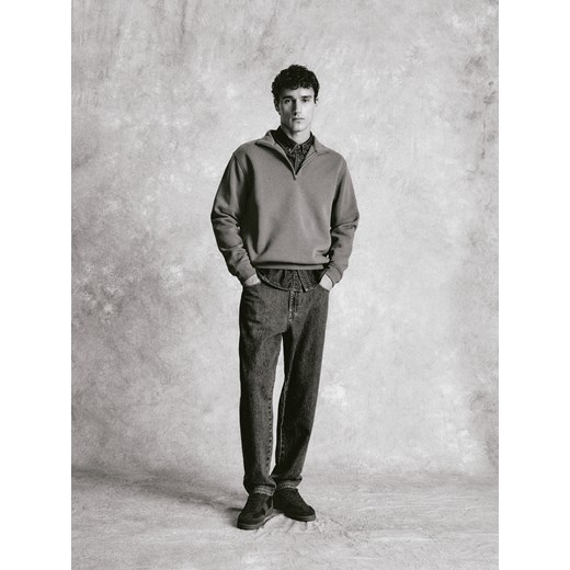 Reserved - Bluza ze stójką - bursztynowy ze sklepu Reserved w kategorii Bluzy męskie - zdjęcie 187511530