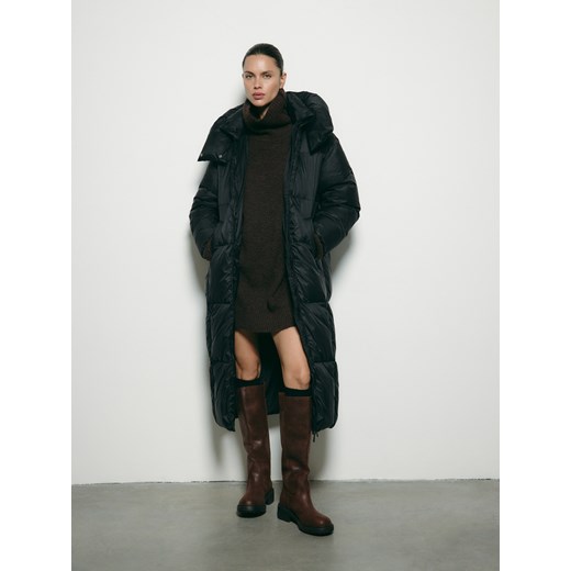 Reserved - Puchowa kurtka z kapturem - czarny ze sklepu Reserved w kategorii Płaszcze damskie - zdjęcie 187511631