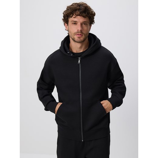 Reserved - Gładka bluza z kapturem - czarny ze sklepu Reserved w kategorii Bluzy męskie - zdjęcie 187511684
