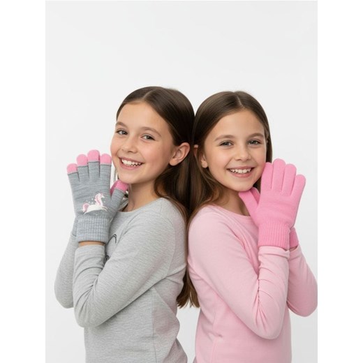 Sinsay - Rękawiczki 2 w 1 - szary ze sklepu Sinsay w kategorii Rękawiczki dziecięce - zdjęcie 187513433