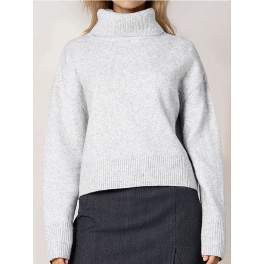 Sinsay - Gładki golf basic - szary ze sklepu Sinsay w kategorii Swetry damskie - zdjęcie 187513462