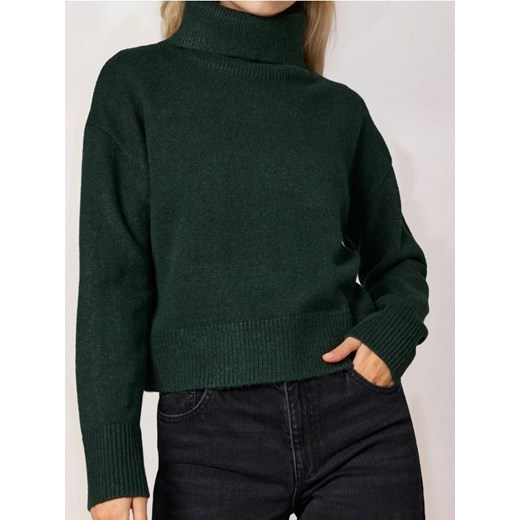 Sinsay - Gładki golf basic - zielony ze sklepu Sinsay w kategorii Swetry damskie - zdjęcie 187513464