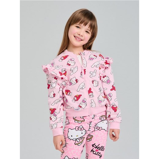 Sinsay - Bluza z ozdobnymi falbanami Hello Kitty - różowy ze sklepu Sinsay w kategorii Bluzy dziewczęce - zdjęcie 187513501