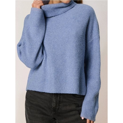 Sinsay - Prążkowany sweter - niebieski ze sklepu Sinsay w kategorii Swetry damskie - zdjęcie 187513512