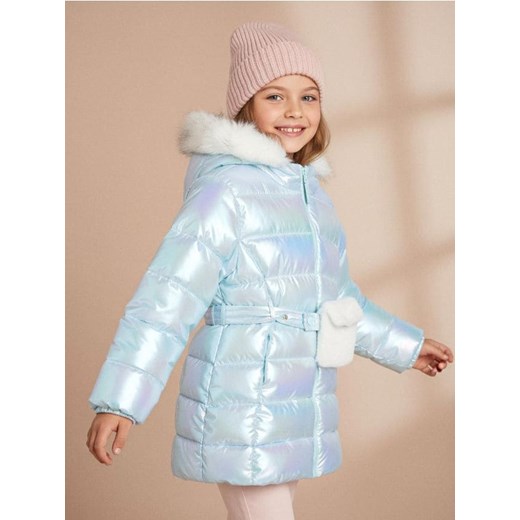 Sinsay - Kurtka ocieplana z kapturem - zielony ze sklepu Sinsay w kategorii Kurtki dziewczęce - zdjęcie 187513603