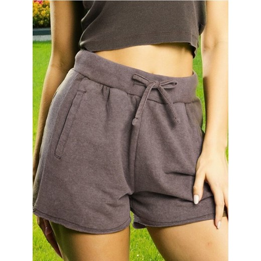 Sinsay - Dresowe szorty z efektem sprania - brązowy ze sklepu Sinsay w kategorii Szorty - zdjęcie 187513610