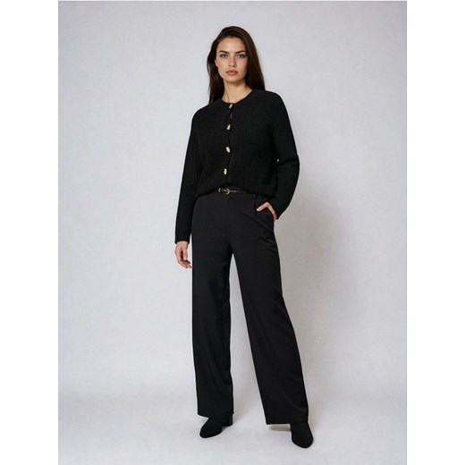 Sinsay - Eleganckie spodnie pallazo z paskiem - czarny ze sklepu Sinsay w kategorii Spodnie damskie - zdjęcie 187513650