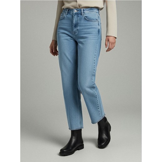 Sinsay - Jeansy wide leg z wysokim stanem - niebieski ze sklepu Sinsay w kategorii Jeansy damskie - zdjęcie 187513662