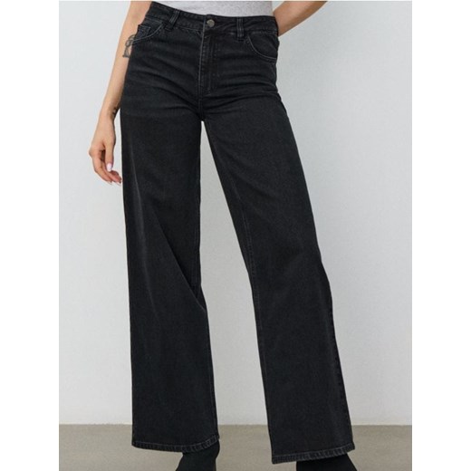 Sinsay - Jeansy wide leg - czarny ze sklepu Sinsay w kategorii Jeansy damskie - zdjęcie 187513663