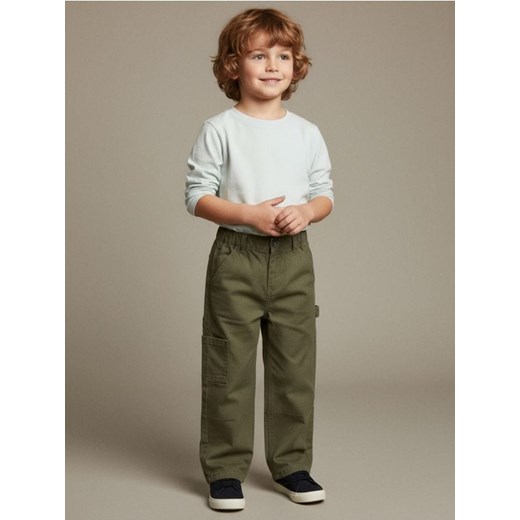 Sinsay - Jeansy loose fit - zielony Sinsay 116 (5-6 l) Sinsay