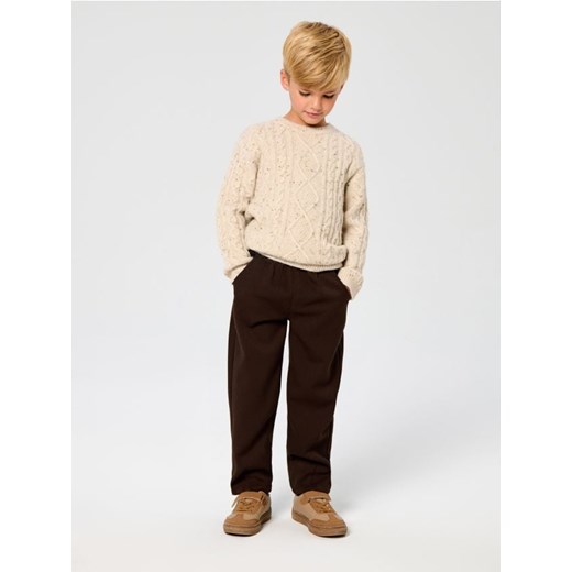 Sinsay - Spodnie z domieszką wiskozy - brązowy ze sklepu Sinsay w kategorii Spodnie chłopięce - zdjęcie 187513693