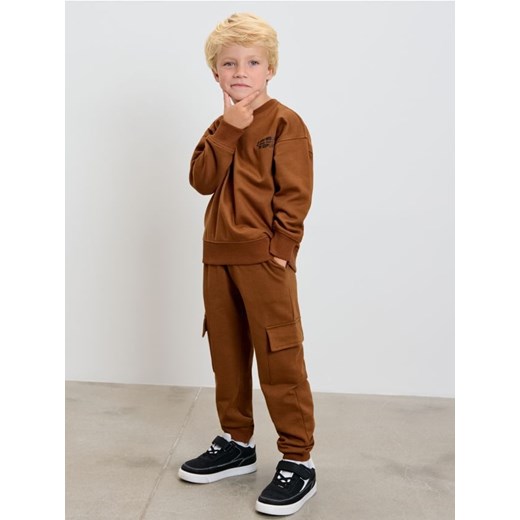 Sinsay - Komplet: bluza i spodnie - brązowy ze sklepu Sinsay w kategorii Spodnie chłopięce - zdjęcie 187513702