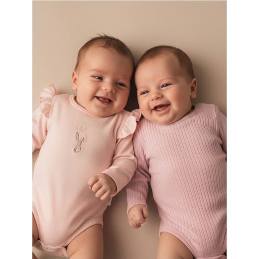 Sinsay - Body 2 pack - różowy ze sklepu Sinsay w kategorii Odzież dla niemowląt - zdjęcie 187513730